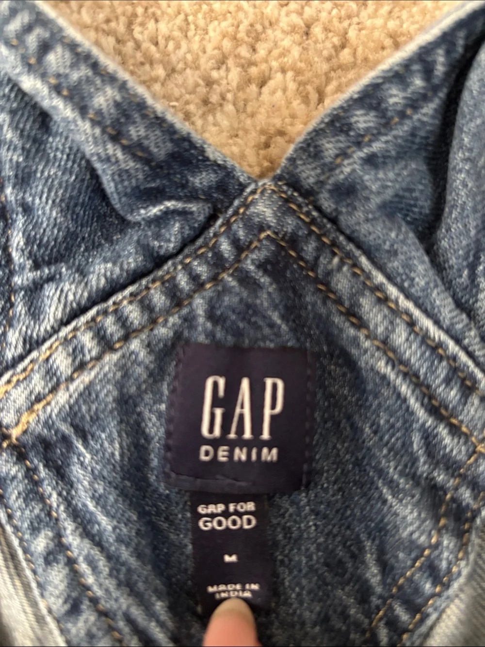 BABY GAP Denim Shortalls in Medium Blue